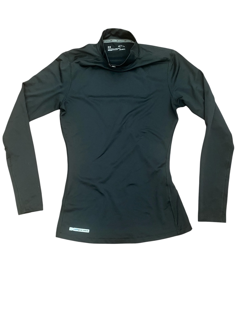 Black Under Armour ColdGear Fitted Mock Neck Performance Top